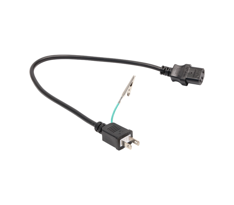J3-7/12/15+JT-ST3 15A 125V قابس ياباني مع مشبك التمساح وموصل IEC C13