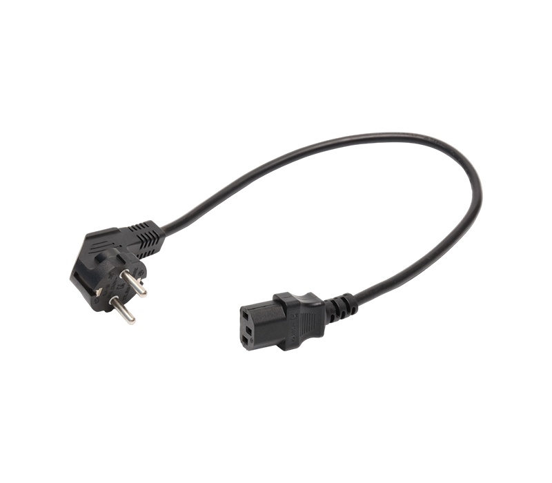 K3-15 + JT-ST3 16A 250V ثلاثة دبابيس كورية 90 درجة الكوع التوصيل مع موصل IEC C13