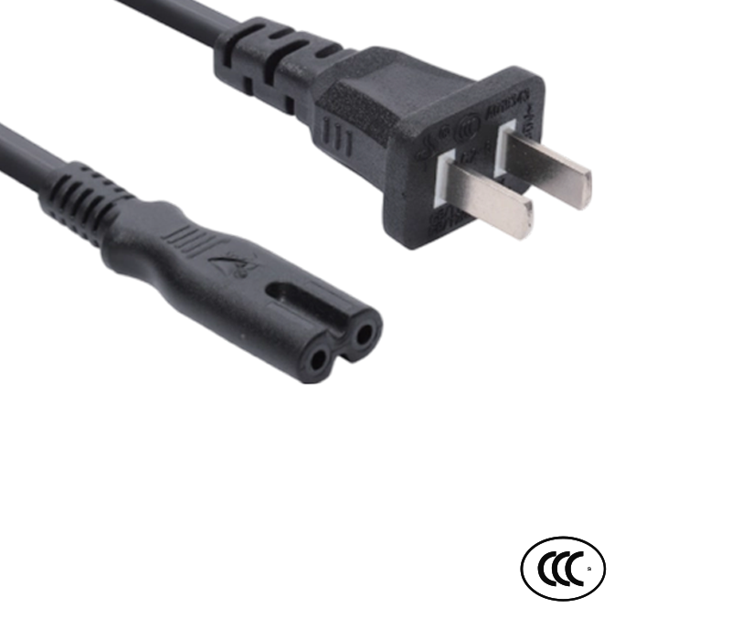 C2-6/10+ST2 10A 250V مقبس قياسي صيني ثنائي الدبوس مع موصل IEC C7