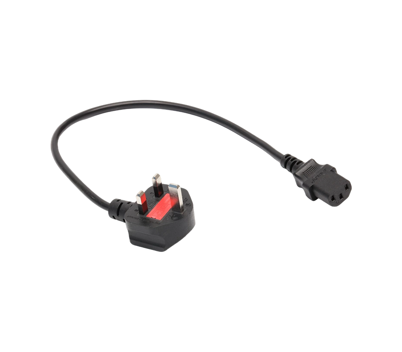 JT006A + JT-ST3 13A 250V قابس بريطاني ثلاثي الأطراف مع مصهر مزود بموصل IEC C13